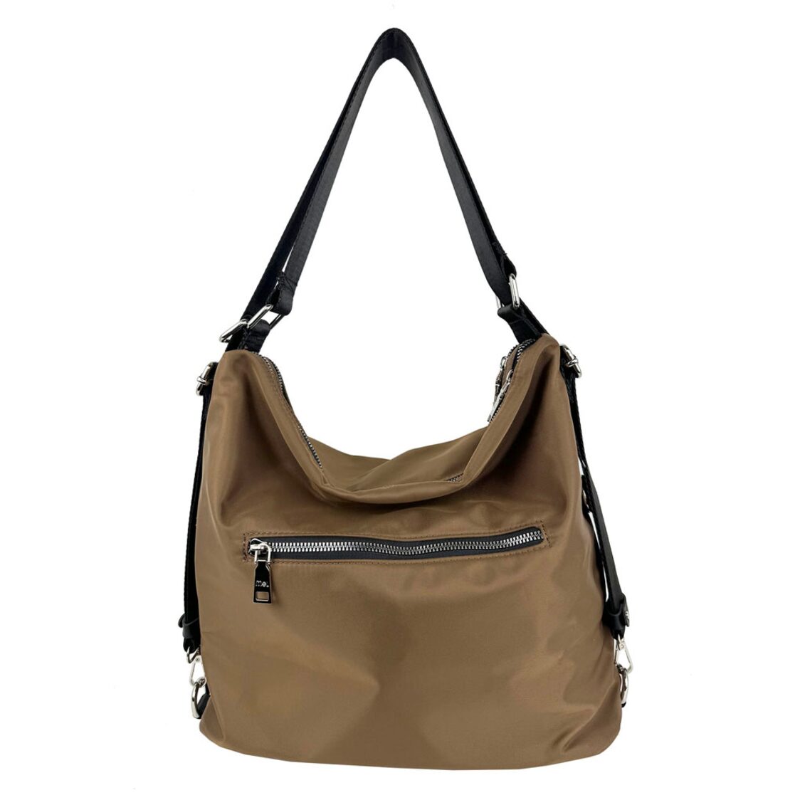 Mel&Co Nylon Two-Way Convertible Shoulder Backpack