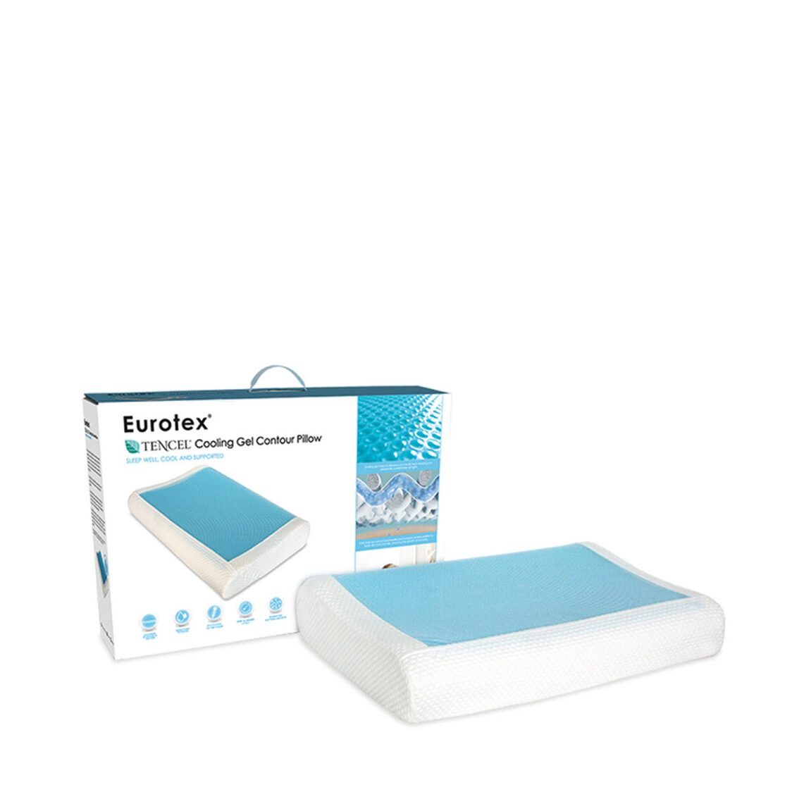 Eurotex Tencel Cooling Gel Contour Pillow