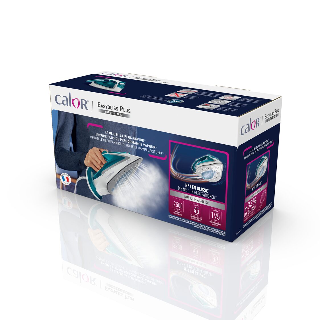 Tefal Steam Iron Easy Gliss 2 Turquoise 2500W (FV5718)