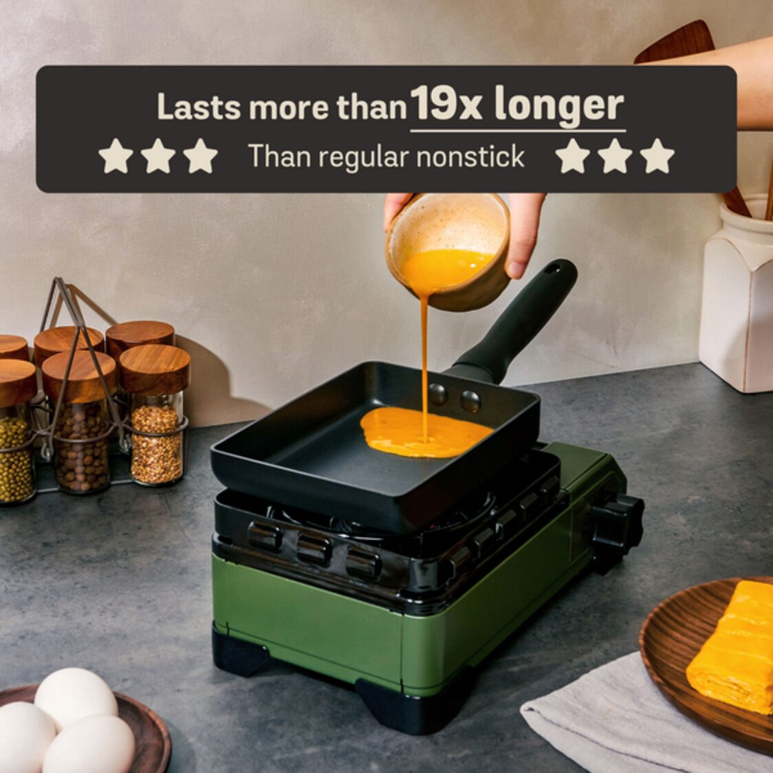 Meyer Midnight Nonstick 18cm Hard Anodized Egg Roll Pan (Induction) 82010