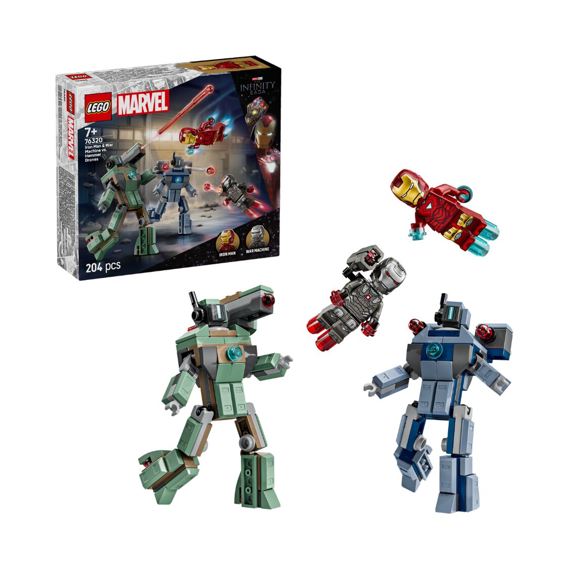 Lego Iron Man & War Machine vs. Hammer Drones 76320
