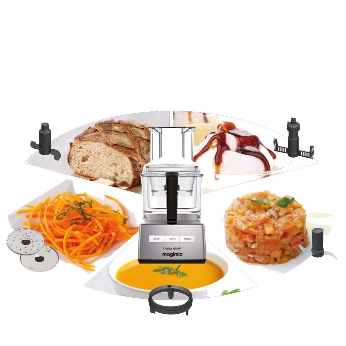 Magimix 4200XL Satin Multifunction Food Processor MGMX184718