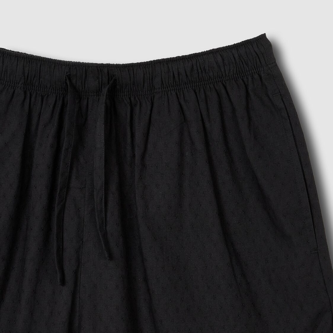 Jaju Women Eyelet Dobby Midlength Pajama Pants Black