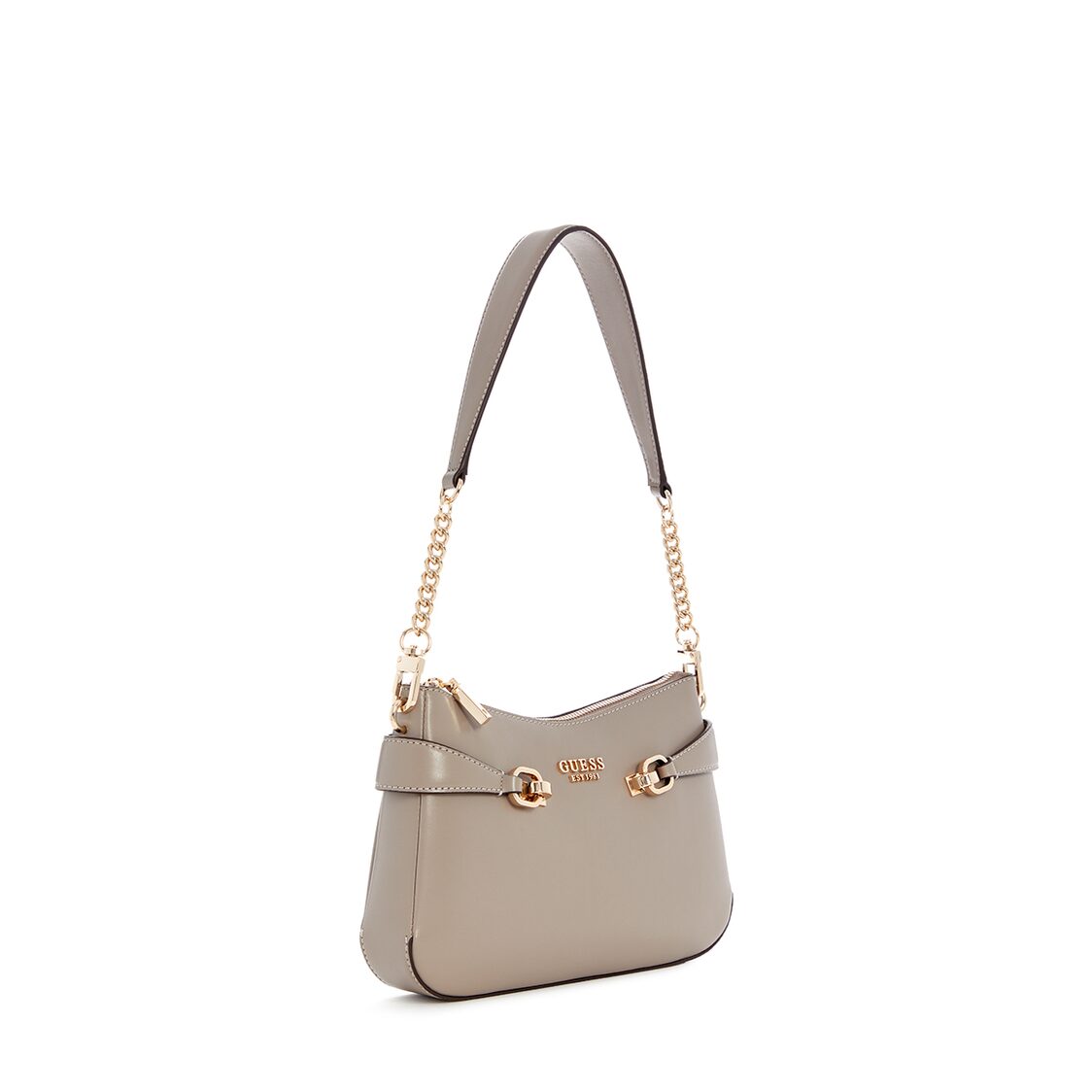 Guess Lorelei Top Zip Shoulder Bag - Dark Taupe