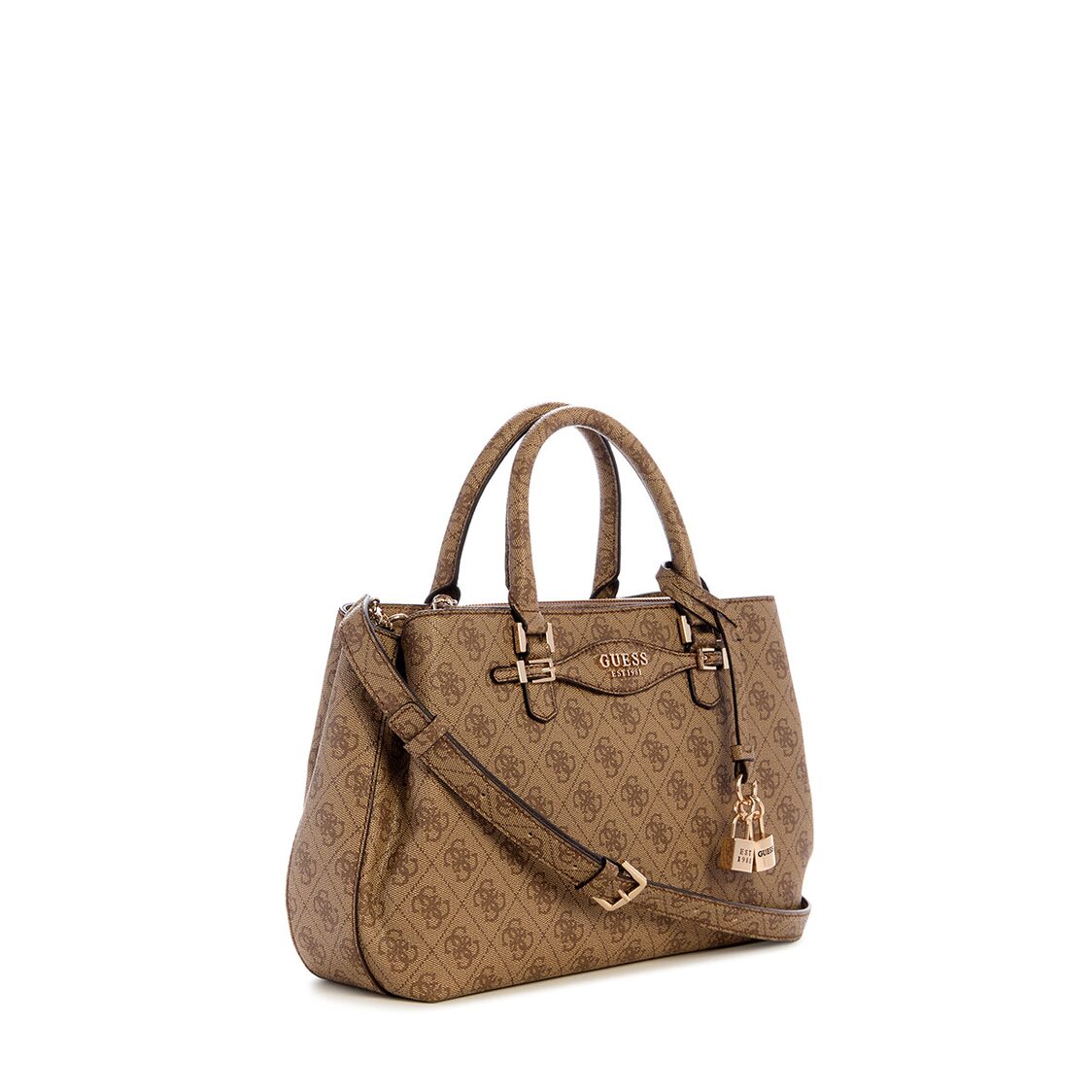 Guess Katya Girlfriend Satchel - Latte Logo