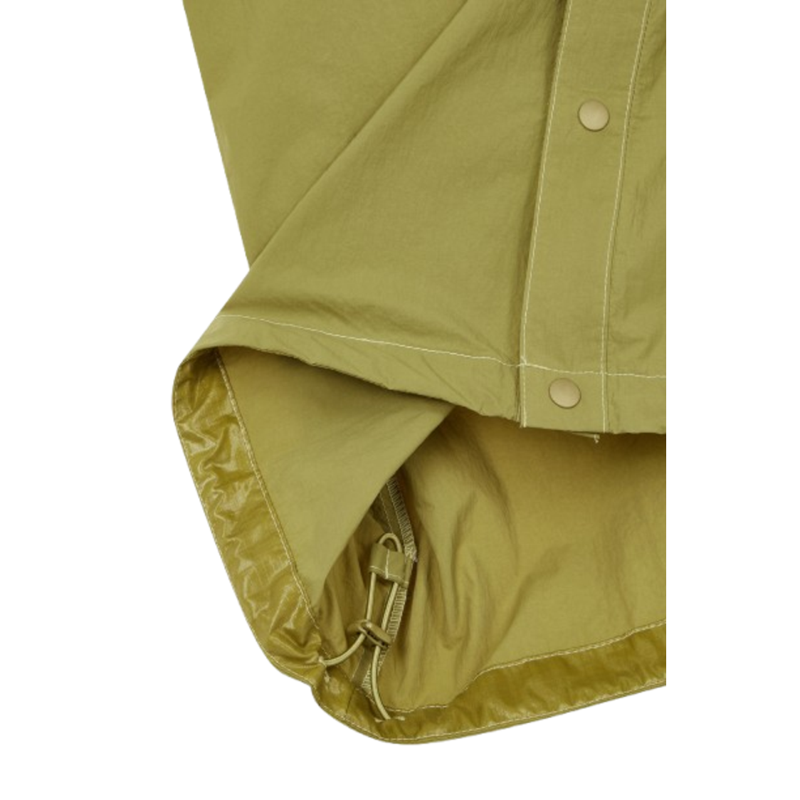 Studio Tomboy Chest Zipper Decoration Raglan Shirt Olive