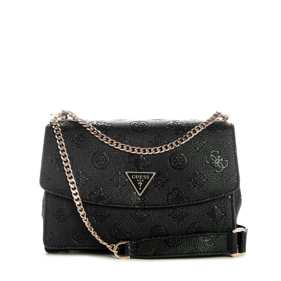 Guess Cresidia II Convertible Crossbody Flap - Black Logo