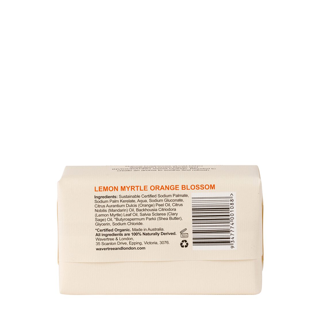 Wavertree & London Lemon Myrtle & Orange Soap Bar 200g