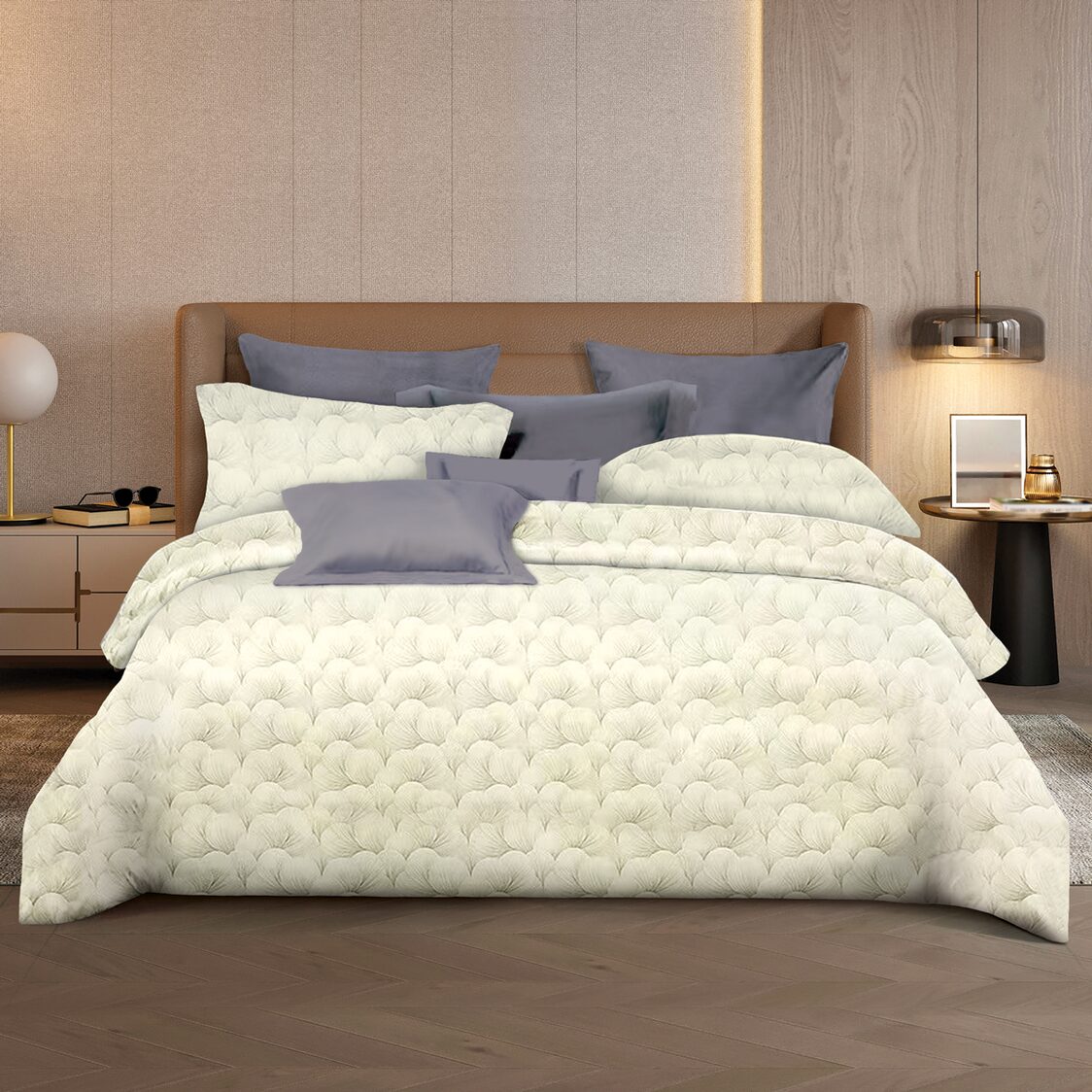 Charles Millen Signature Collection, 100% Supreme Long Staple Cotton, 1200TC Deluxe Fitted Sheet Set / Bed Set - Talia - Shoji Cream - Metro Singapore Departmental Store - Celebrating 69 Years in SG