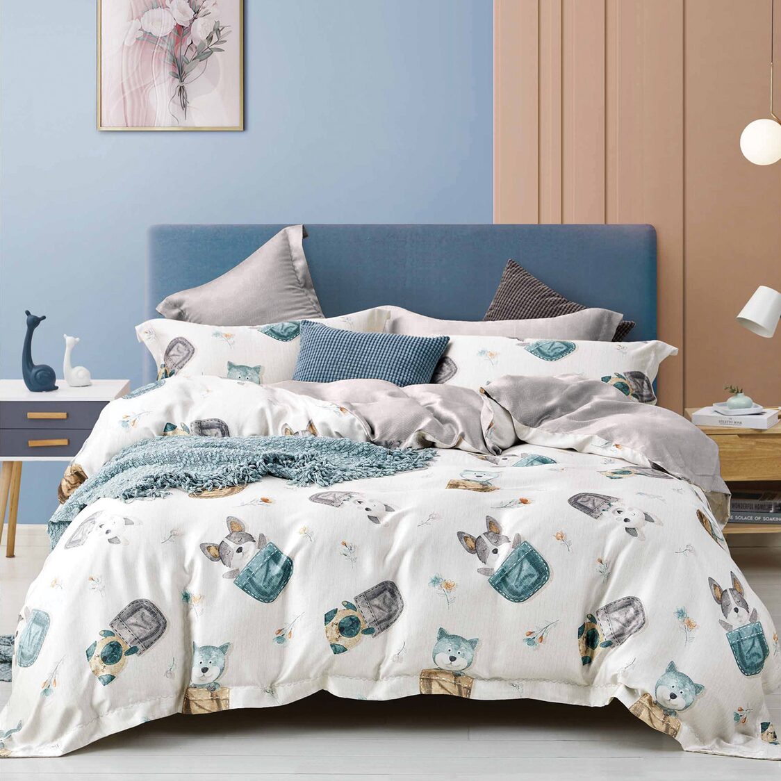 Charles Millen The Gang 67 Chuck & Jolly - Fitted Sheet Set - Metro Singapore Departmental Store - Celebrating 69 Years in SG