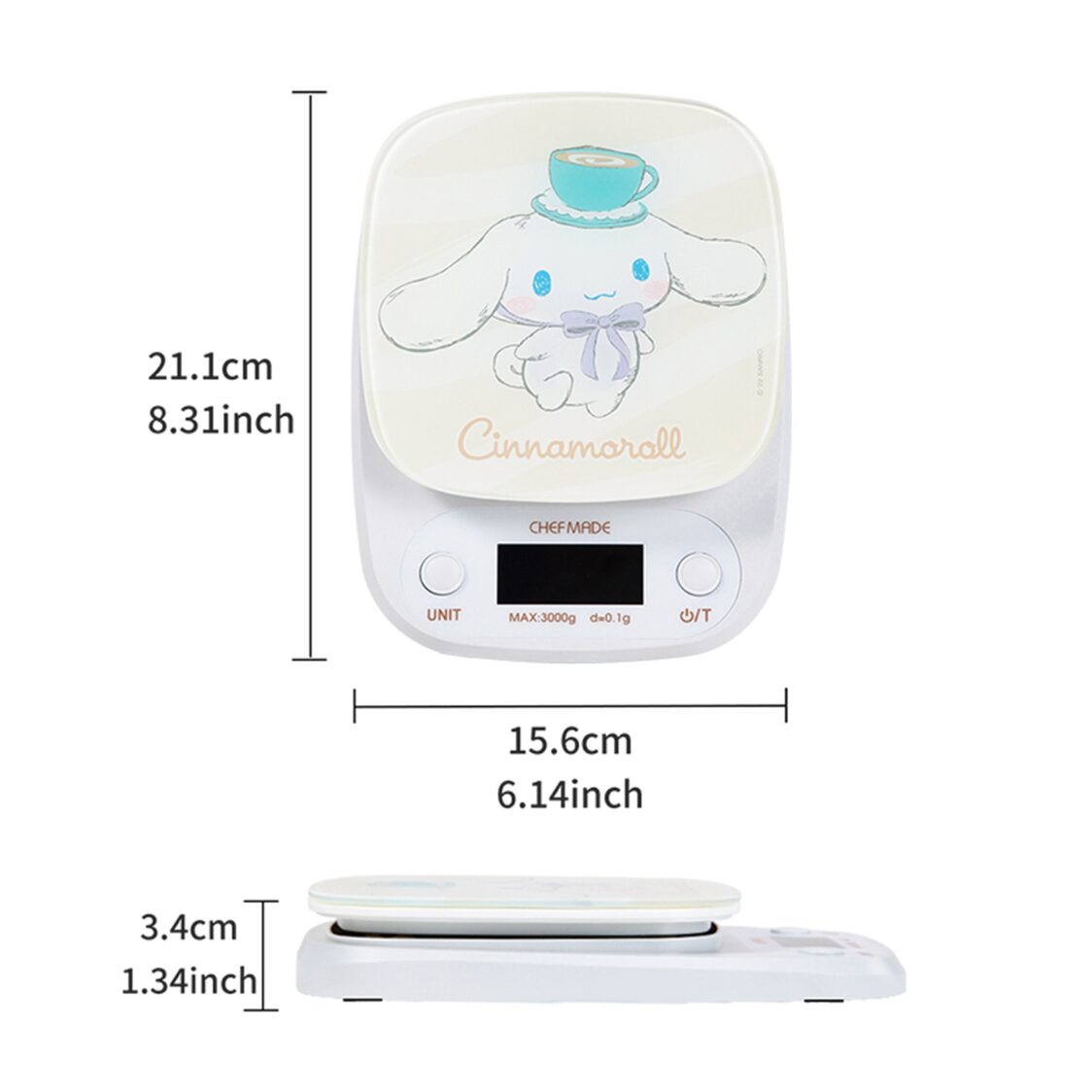 Chefmade ABS Electronic Kitchen Scale Cinnamoroll - 1898CM - CL5038 - Metro Singapore Departmental Store - Celebrating 69 Years in SG