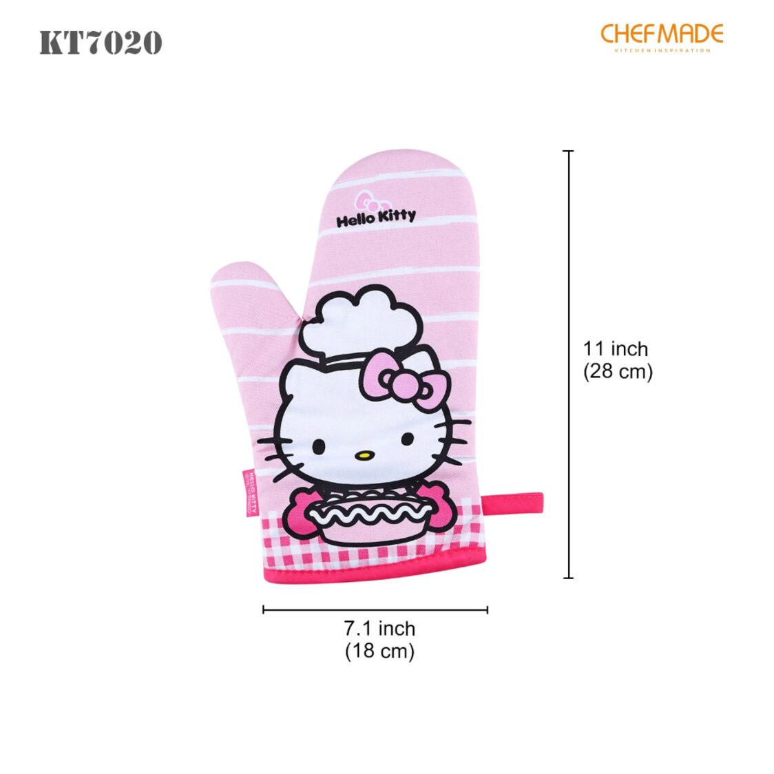 Chefmade Hello Kitty Cotton Polyester Oven Mitt 2pcs/Set 1898CM - KT7020 - Metro Singapore Departmental Store - Celebrating 69 Years in SG