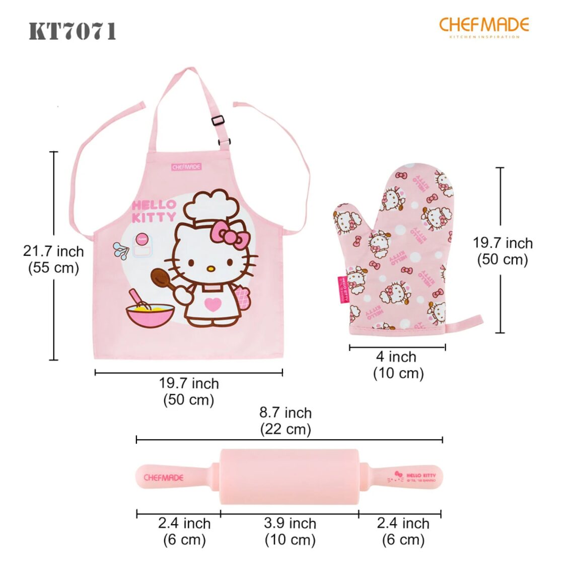 Chefmade Hello Kitty Kids Baking 15pcs Set 1898CM - KT7071 - Metro Singapore Departmental Store - Celebrating 69 Years in SG
