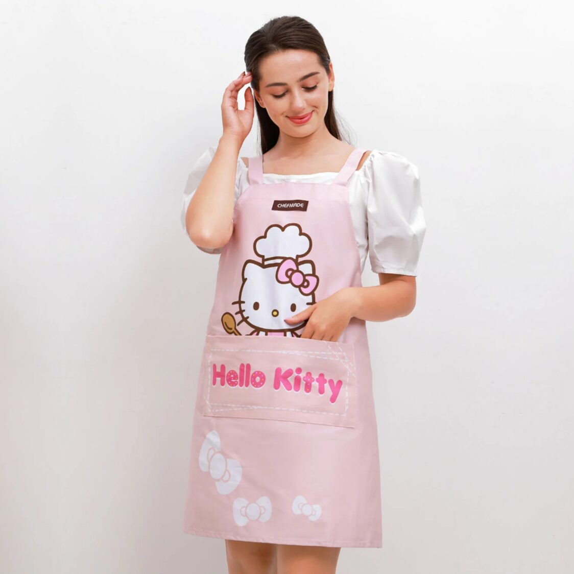 Chefmade Hello Kitty Pure Cotton Apron 1898CM - KT7056 - Pink - Metro Singapore Departmental Store - Celebrating 69 Years in SG