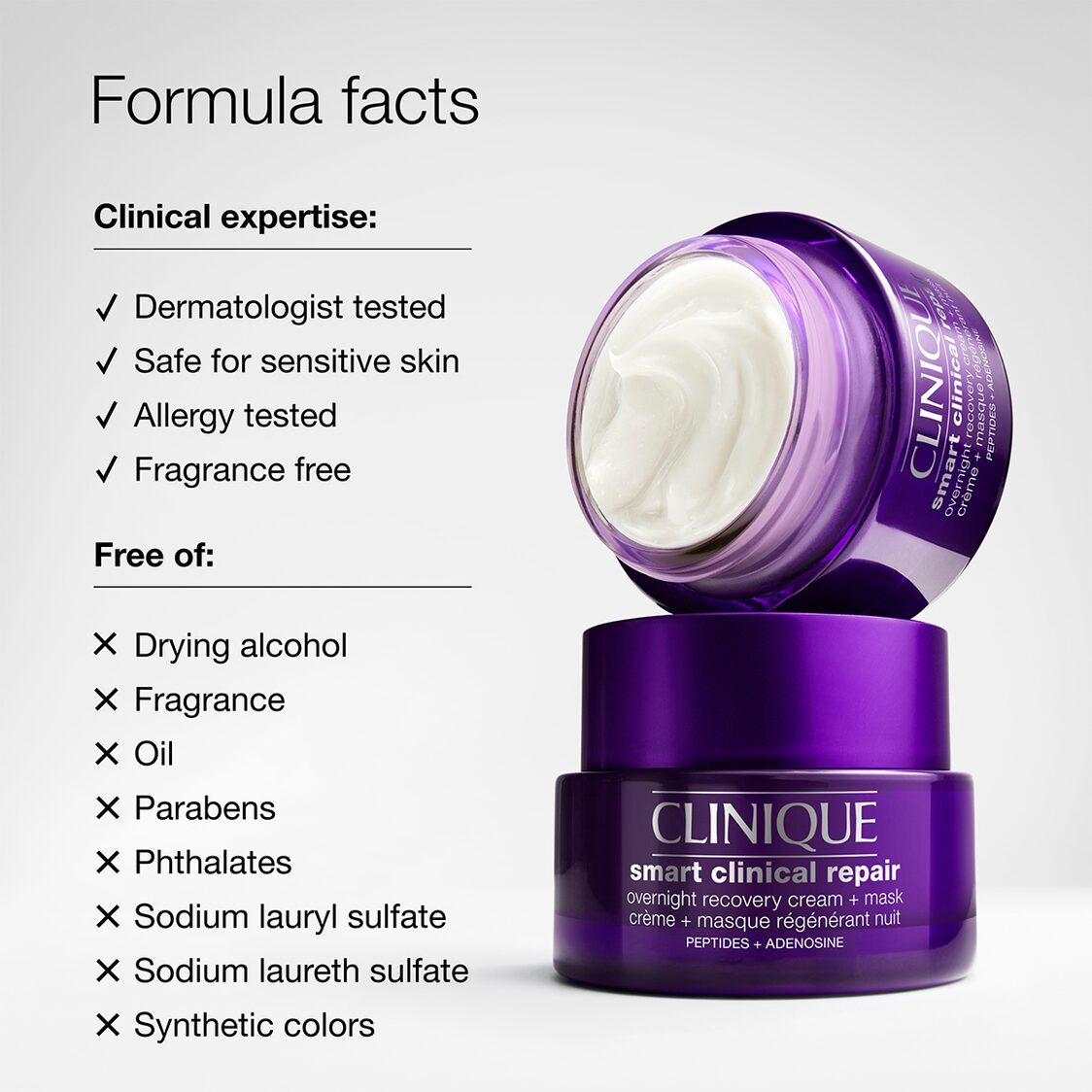 Clinique Smart Clinical Repair™ Overnight Recovery Cream + Mask 50ml - Metro Singapore Departmental Store - Celebrating 69 Years in SG