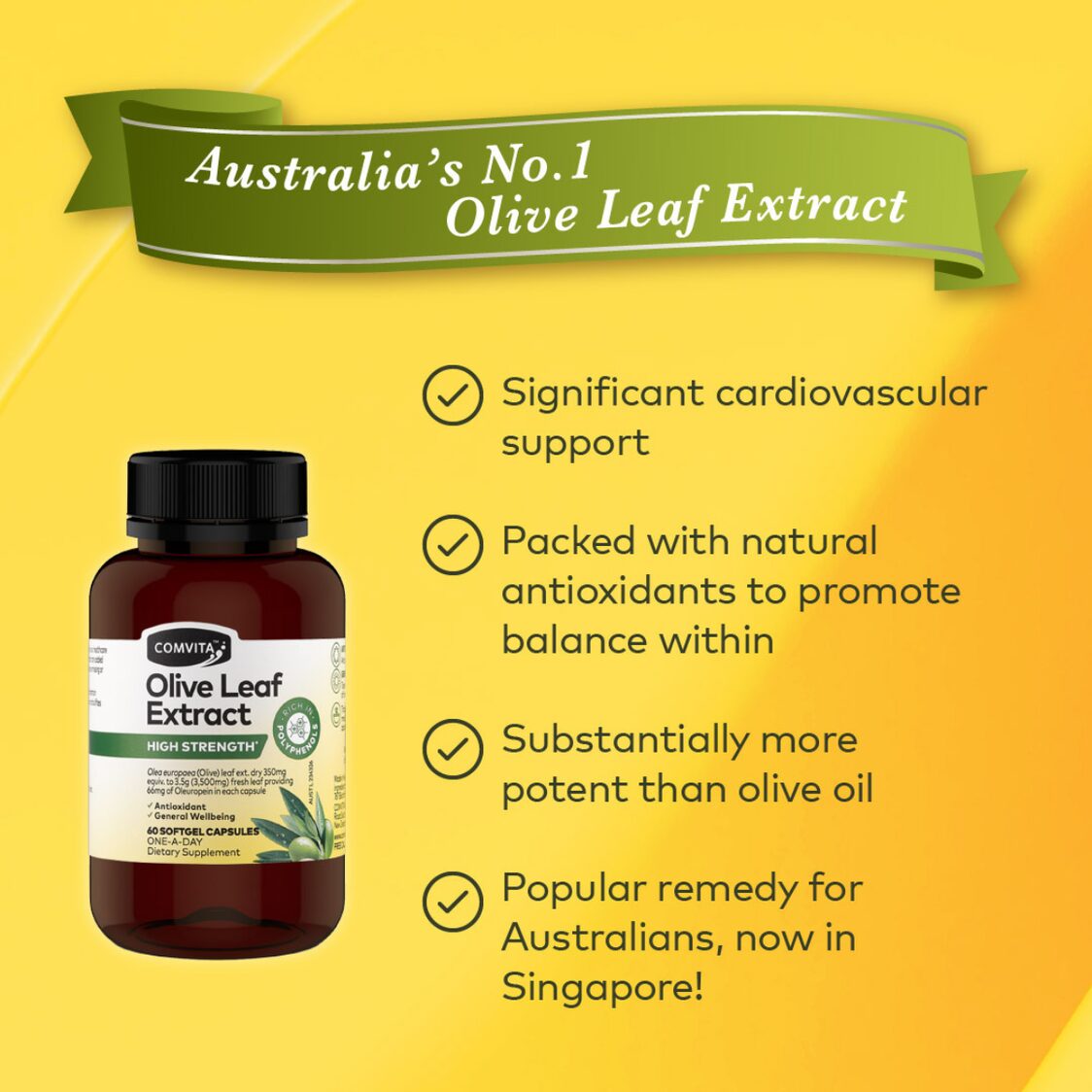 Comvita Olive Leaf Extract High Strength Capsules 60s - Metro Singapore Departmental Store - Celebrating 69 Years in SG