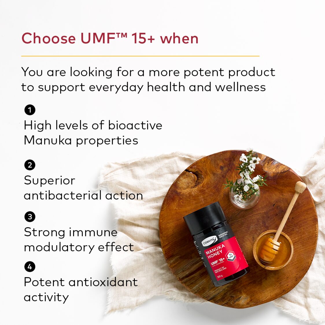 Comvita UMF 15+ Manuka Honey 250g - Metro Singapore Departmental Store - Celebrating 69 Years in SG