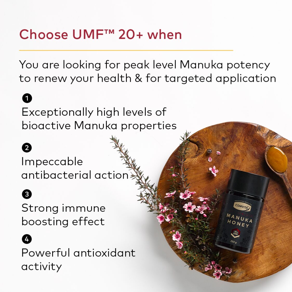 Comvita UMF 20+ Manuka Honey 250g - Metro Singapore Departmental Store - Celebrating 69 Years in SG
