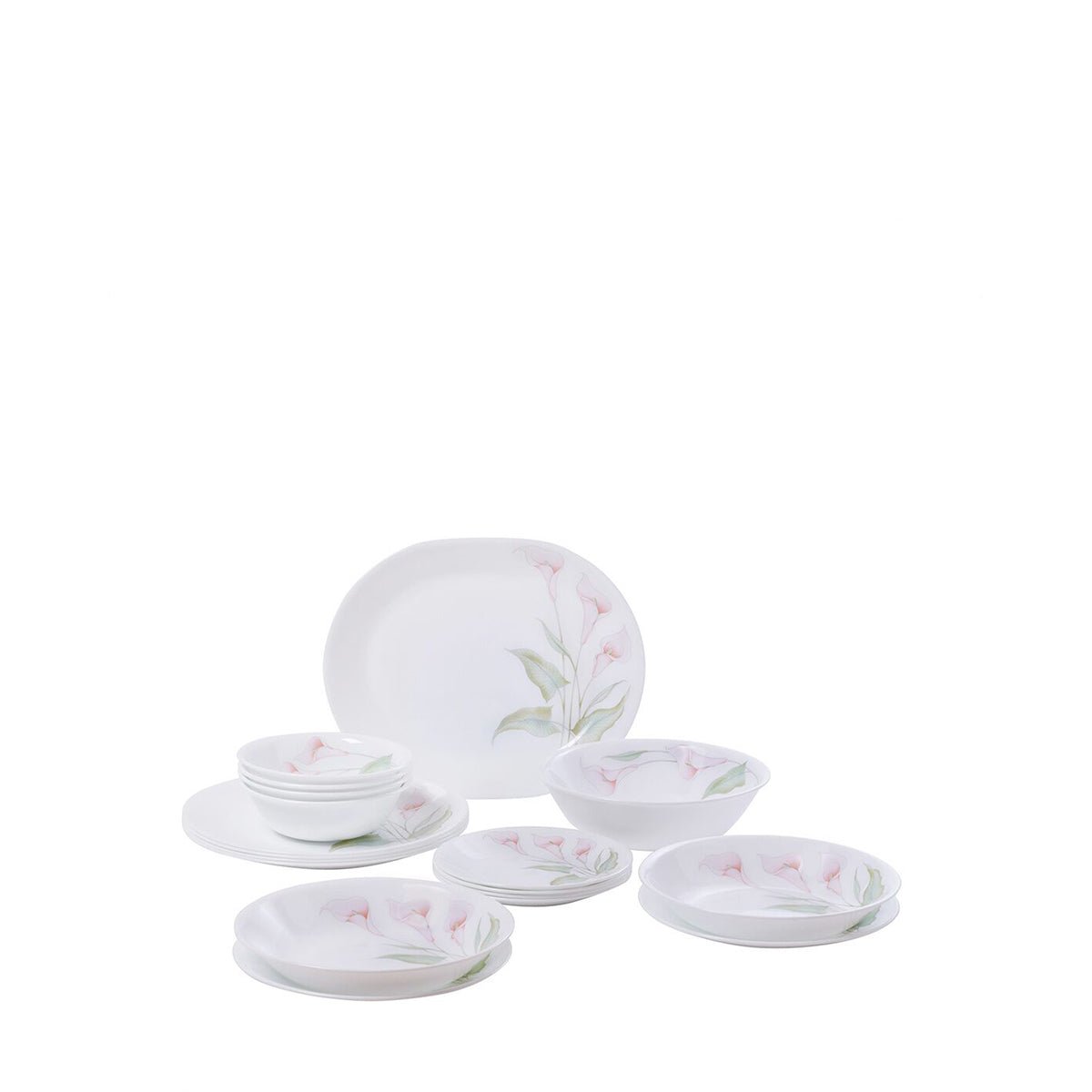 Corelle 18pc Dinner Lilyville Set (18A - LV - P) - Metro Singapore Departmental Store - Celebrating 69 Years in SG