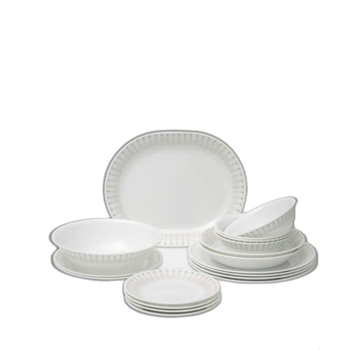 Corelle 18pc Dinner Set - Glam Green (18-GLG-P) - Metro Singapore Departmental Store - Celebrating 69 Years in SG