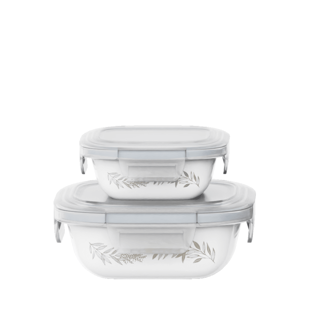 Corelle Coordinates Milkglass Storage Square 2pc Set - Metro Singapore Departmental Store - Celebrating 69 Years in SG