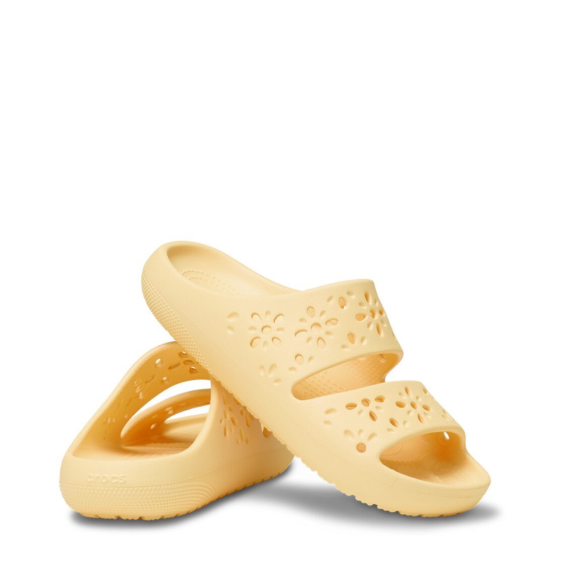 Crocs Classic Floral Cut Out Sandal - Golden Hour - Metro Singapore Departmental Store - Celebrating 69 Years in SG
