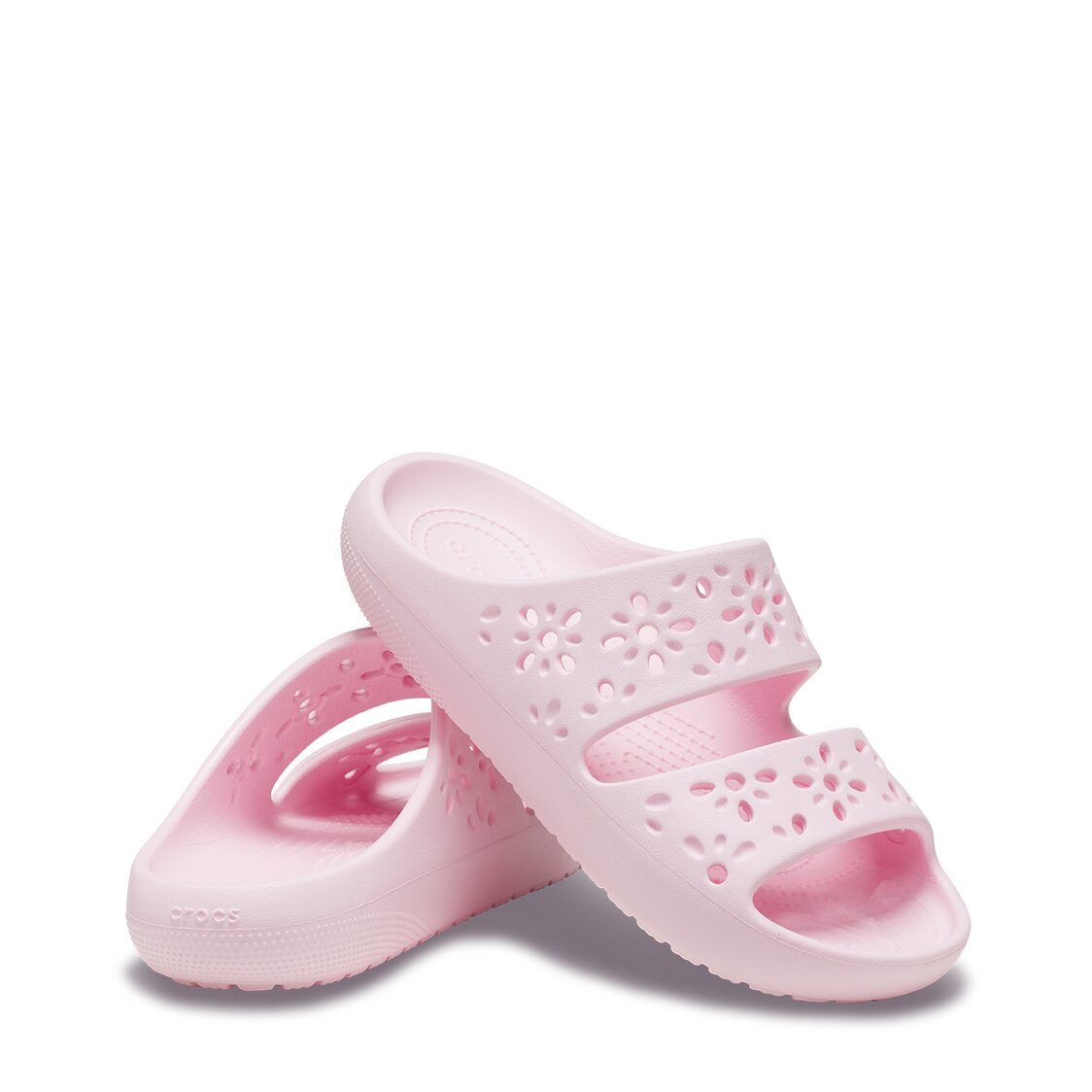 Crocs Classic Floral Cut Out Sandal - Pink Milk - Metro Singapore Departmental Store - Celebrating 69 Years in SG