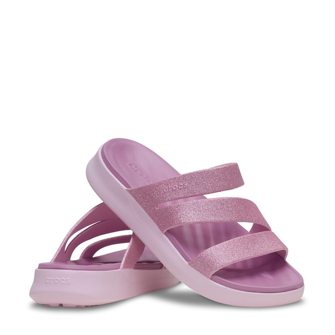Crocs Getaway Glitter Strappy - Pink Milk - Metro Singapore Departmental Store - Celebrating 69 Years in SG
