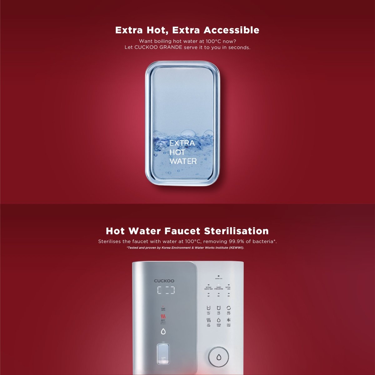 Cuckoo Grande Water Purifier (CP - AGN1010HW) - Metro Singapore Departmental Store - Celebrating 69 Years in SG