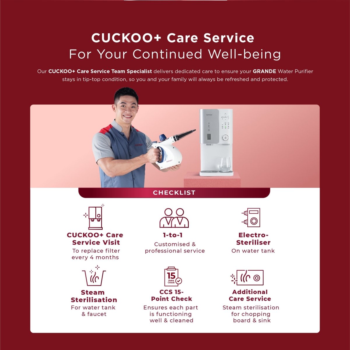 Cuckoo Grande Water Purifier (CP - AGN1010HW) - Metro Singapore Departmental Store - Celebrating 69 Years in SG