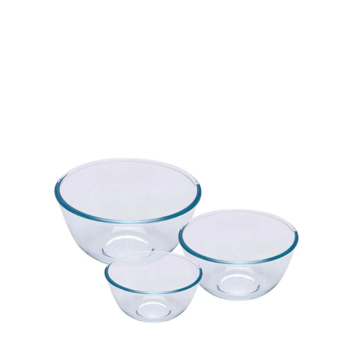 Pyrex 3pc Glass Mixing Serving Bowls Set