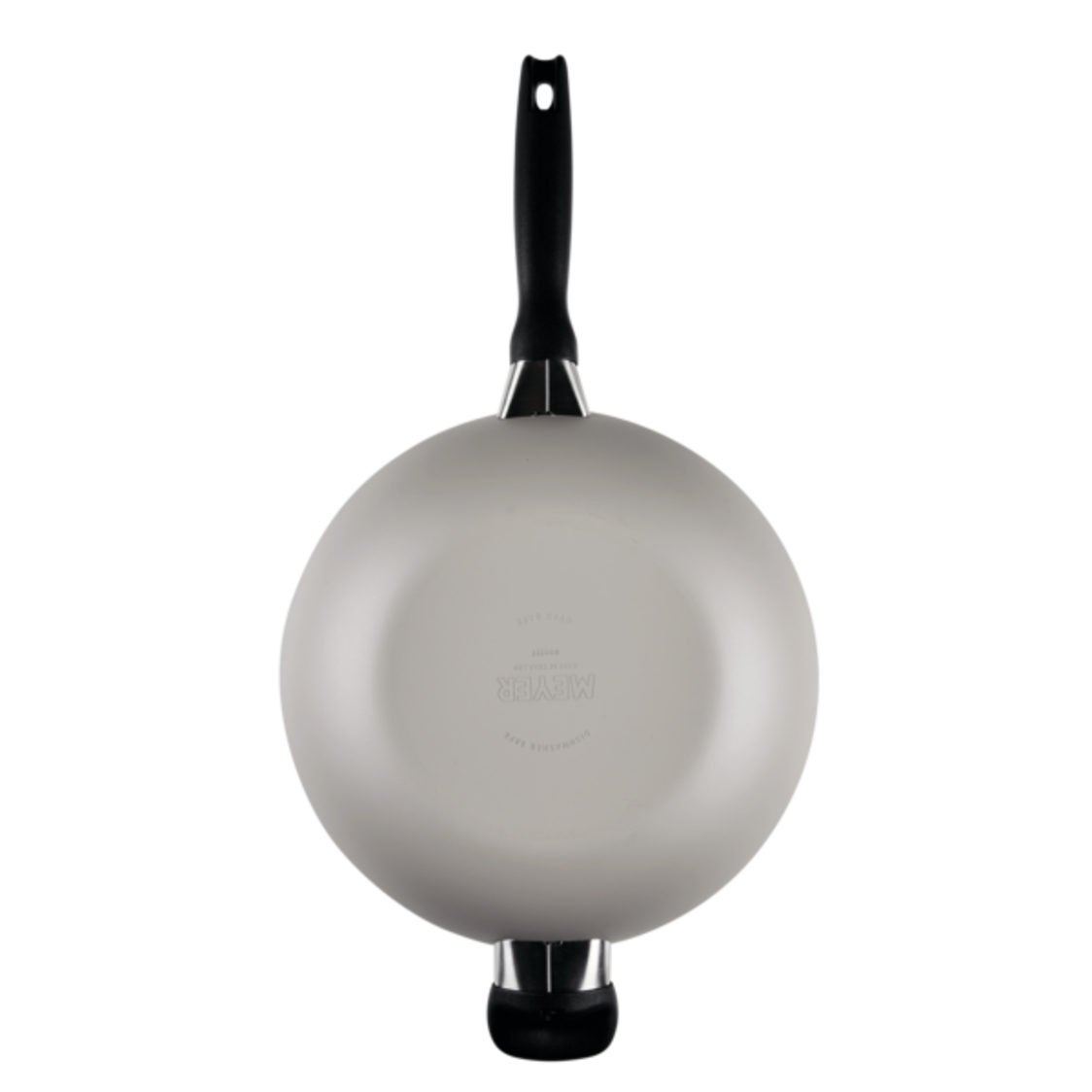 Meyer Bauhaus Nonstick Warm Grey Open Stirfry Pan with Helping Handle