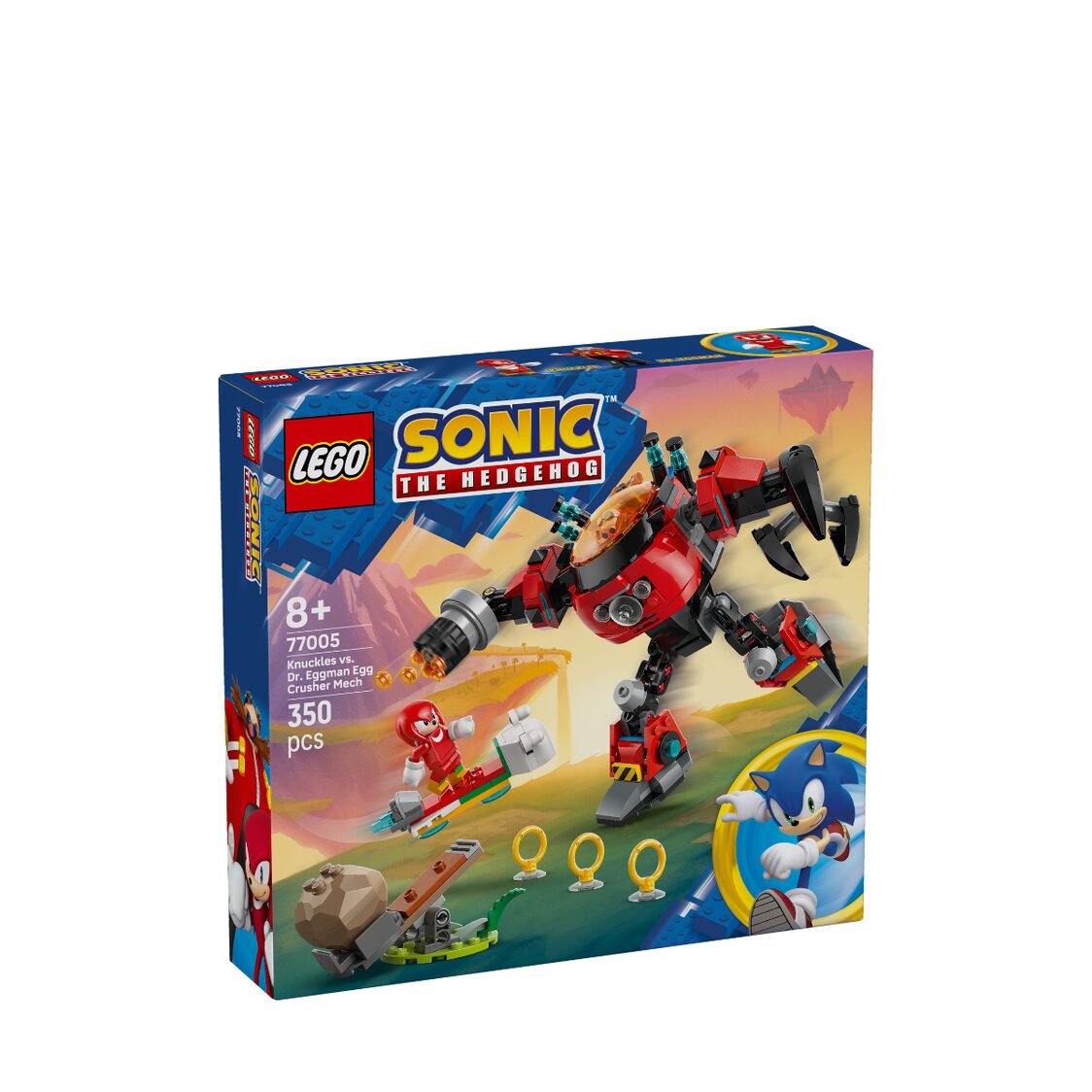 Lego Knuckles vs. Dr. Eggman Egg Crusher Mech 77005