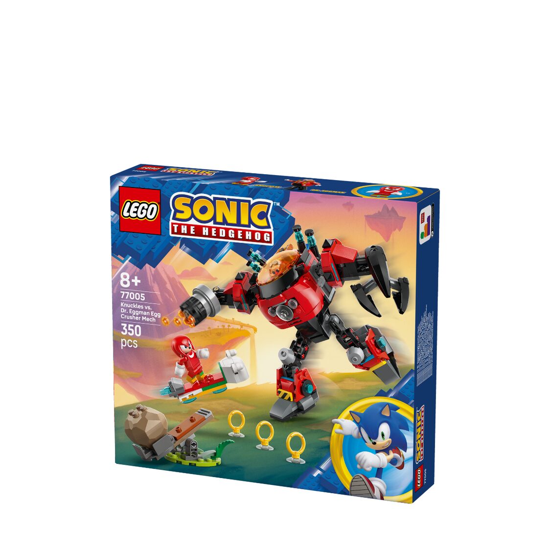 Lego Knuckles vs. Dr. Eggman Egg Crusher Mech 77005