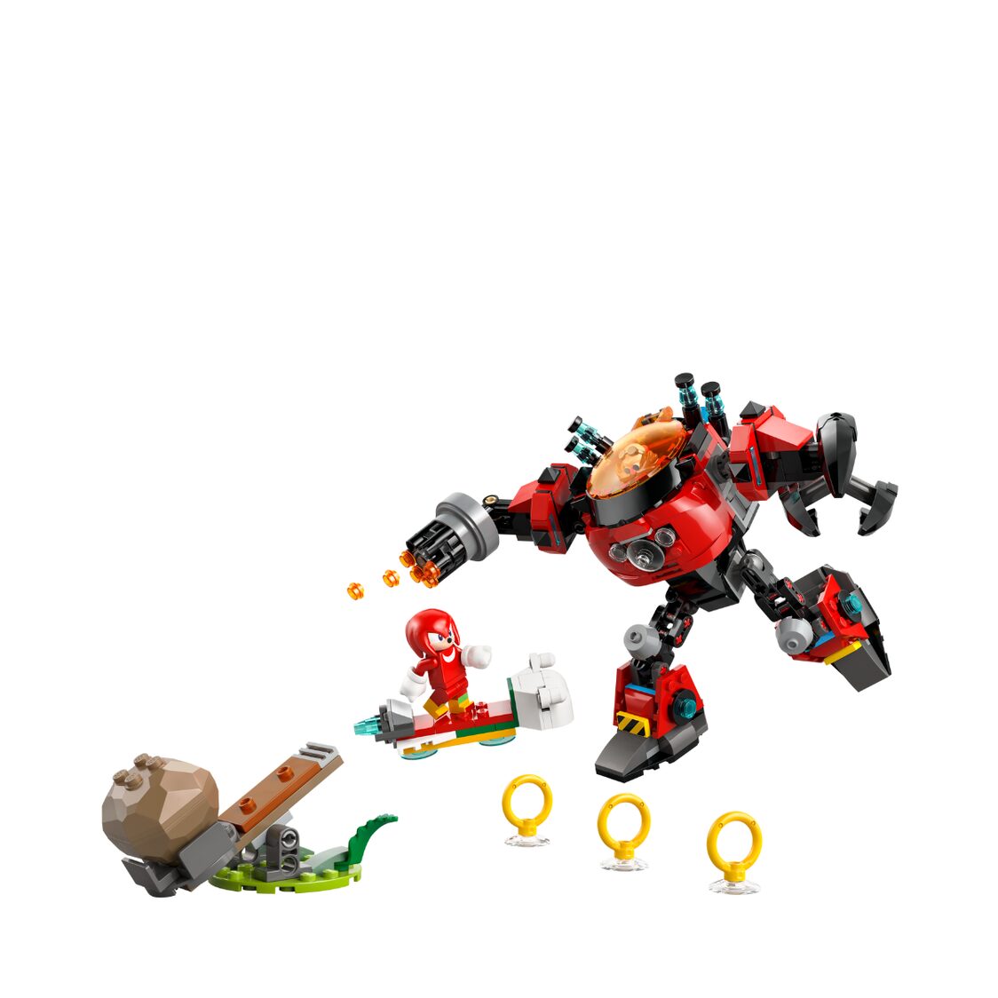 Lego Knuckles vs. Dr. Eggman Egg Crusher Mech 77005