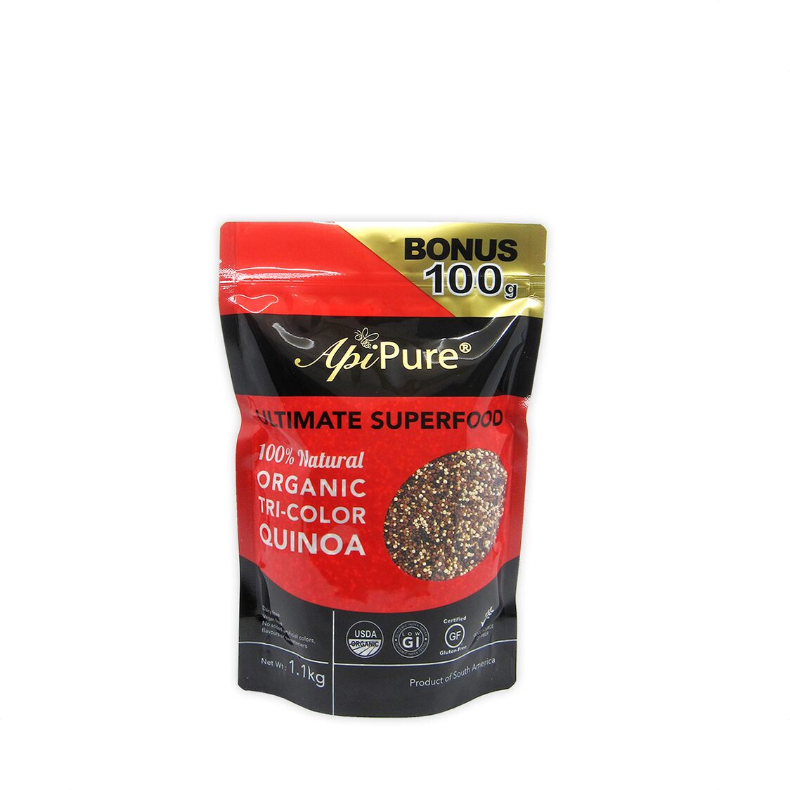 Apipure ®Organic Tricolour Quinoa 1.1kg