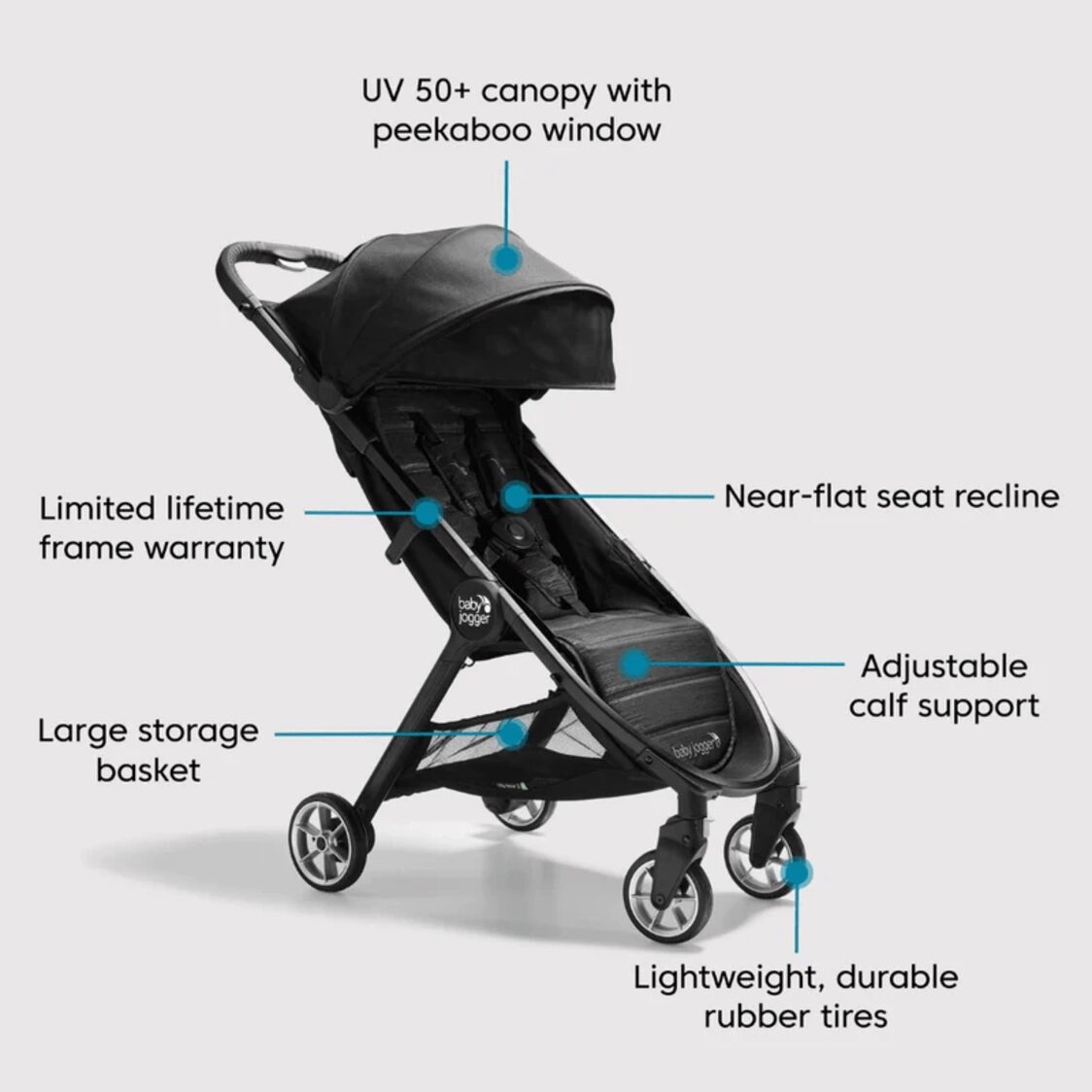 Baby Jogger City Tour 2 Stroller (Pitch Black)