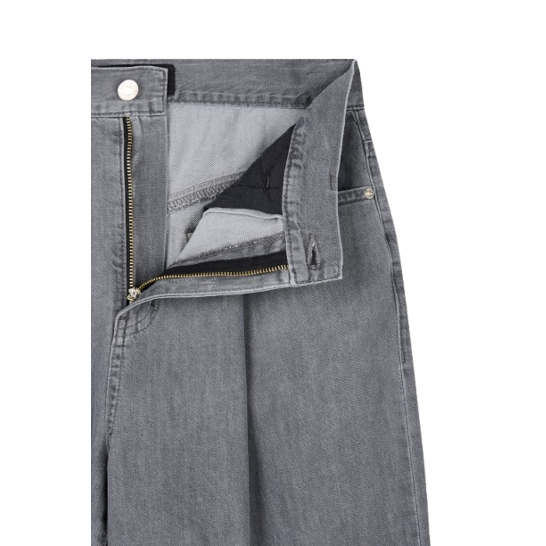 Voice Of Voices One Tuck Wide Denim Pants Grey