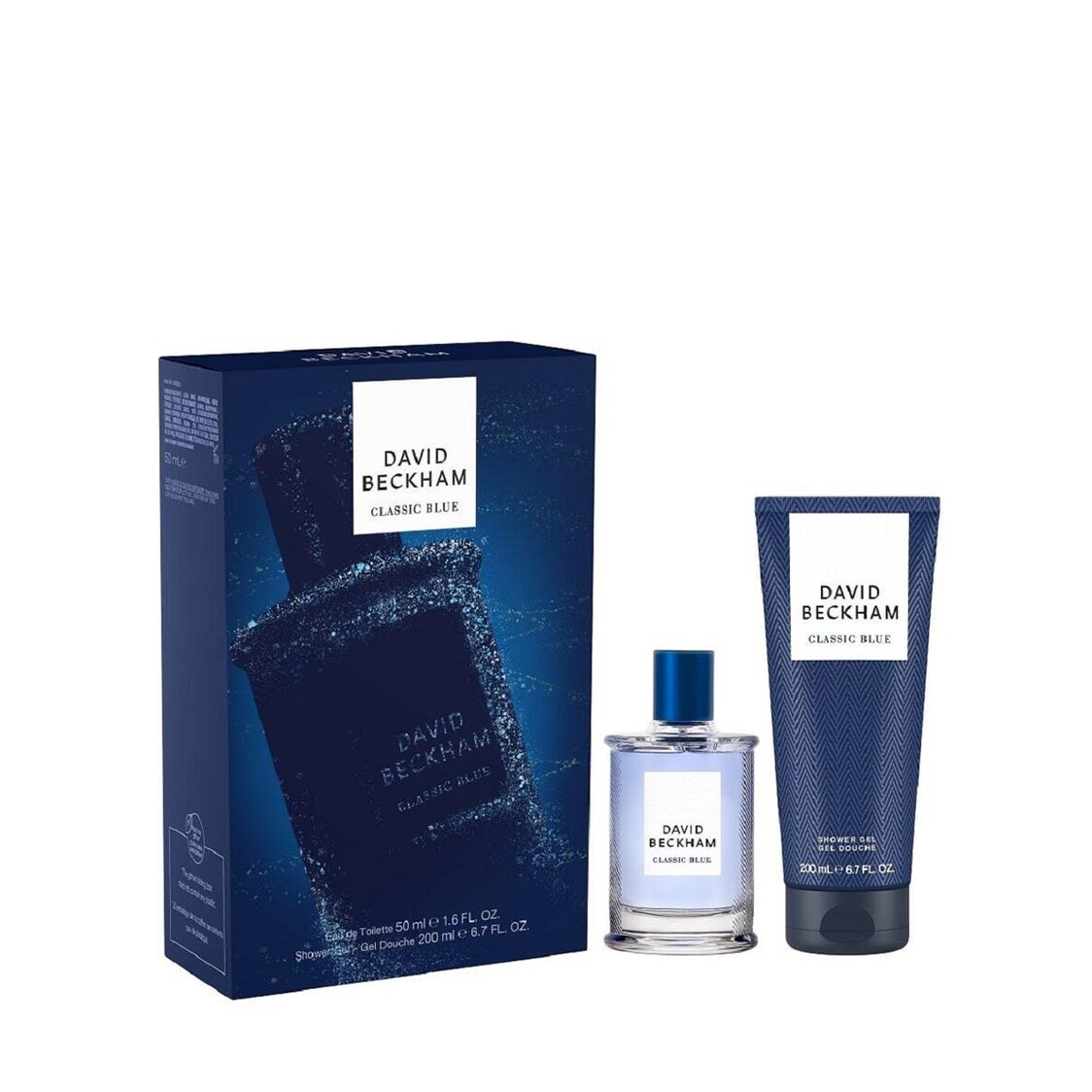 David Beckham Classic Blue Reno Eau De Toilette 50ml & Shower Gel 200ml