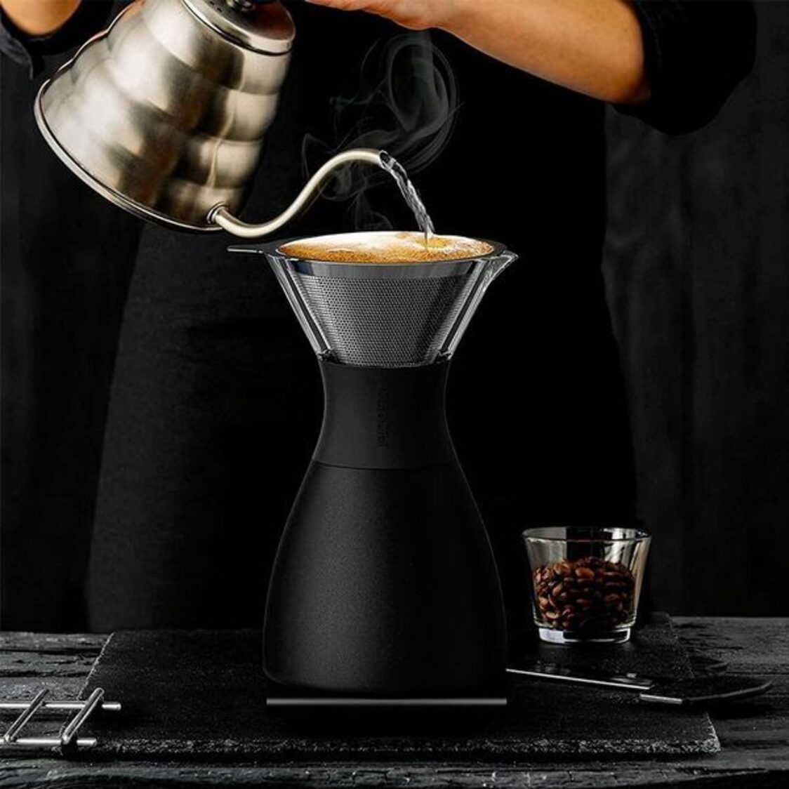 Asobu Pour Over Hot Brew Coffee Black 1.1L