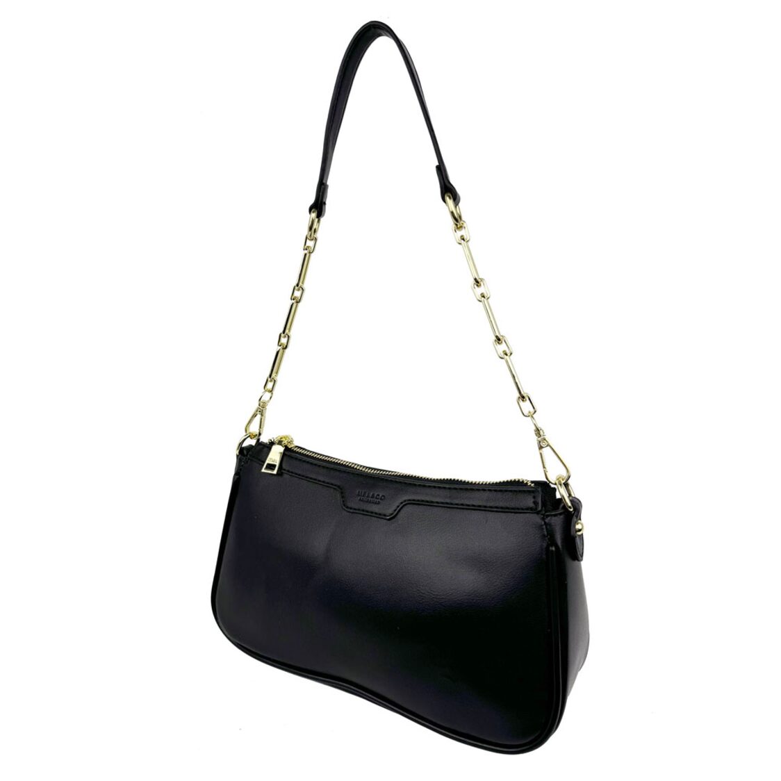 Mel&Co Faux Nappa Leather Semi-Chain Shoulder Bag