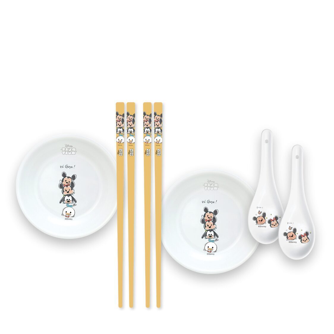 [Metro Exclusive] Corelle Coordinates 6pcs Mini Plate Dining Set - Tsum Tsum