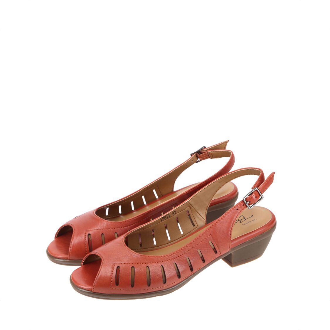 Barani Casual Sling Back Pumps Chestnut