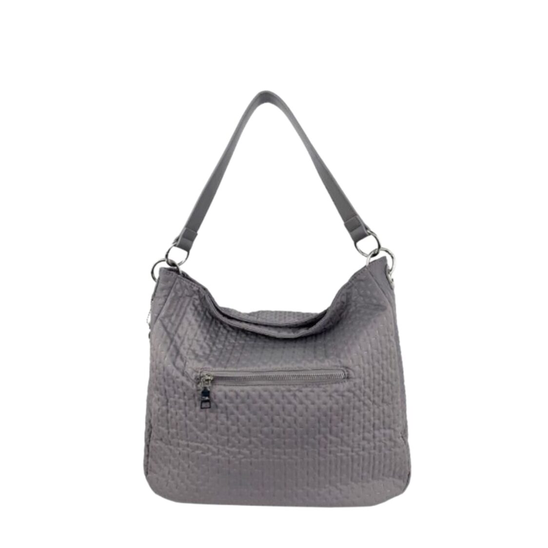 Mel&Co Embossed Nylon Single Handle Bag