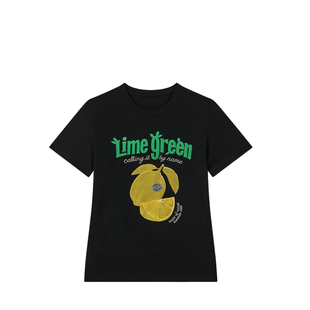 Voice Of Voices Lime Print Half Sleeve Tshirt