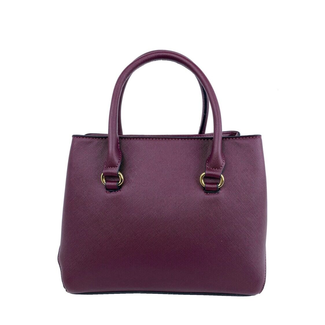Mel&Co Saffiano-Effect Satchel Bag