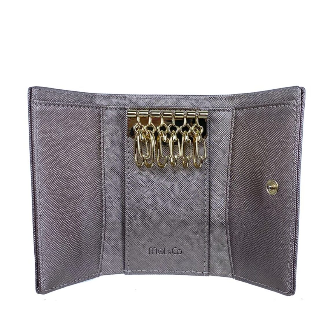 Mel&Co Saffiano Leatherette Basic Key Pouch