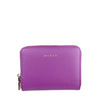 Mel&Co Saffiano-Effect Zip-Around Card Holder
