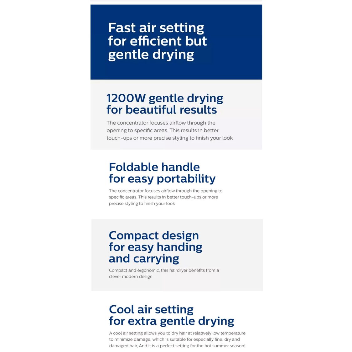 Philips Essential Care Hair Dryer 1200W (BHC010/13)