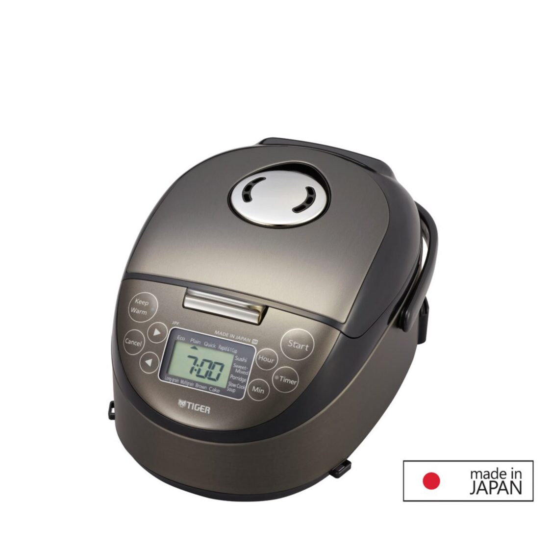 TIGER 3 Cups Induction Heart Rice Cooker 0.54L - Satin Black (JPF-A55S K)